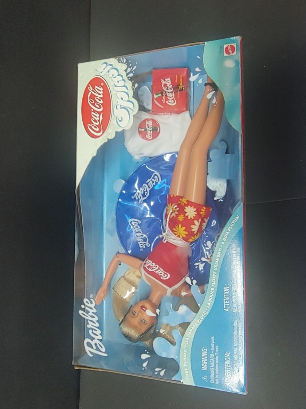 Coca-Cola Barbie Doll Playset in Red and Blue Packaging
